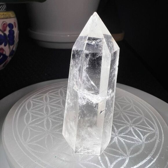 Clear Quartz Crystal‎ Obelisk Meditation Tower (#1) - Picture 8 of 15